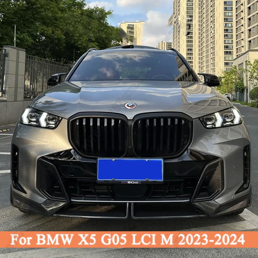 

For BMW X5 G05 LCI M Sport 2023-2024 4Pcs Car Front Bumper Lip Spoiler Diffuser Bumper Lower Splitter Protector Blade Body Kits