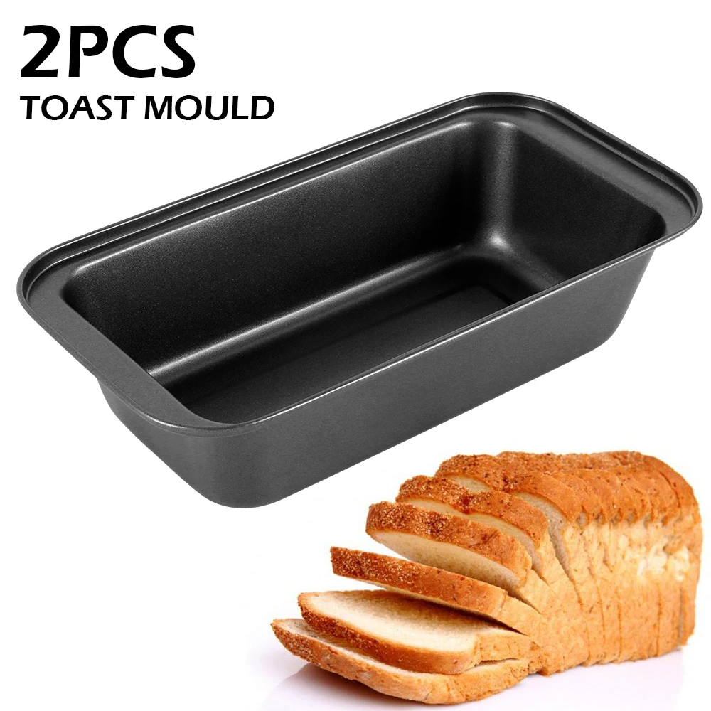 2 Pieces Loaf Tins for Baking 1LB Carbon Steel Non Stick Easy Demoulding Bread Tray for Baking Make Your Own Loaf&Bread