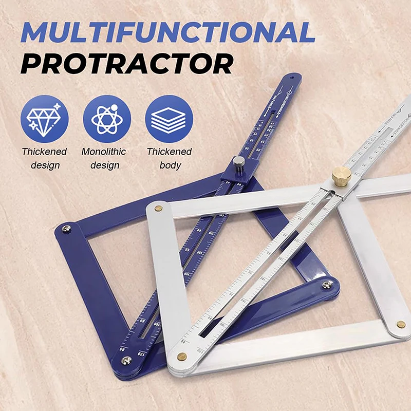 コーナーアングルファインダー 多機能分度器 スケール付きアングルファインダー マイターソーベベルゲージと木工用コーナーアングルファインダー