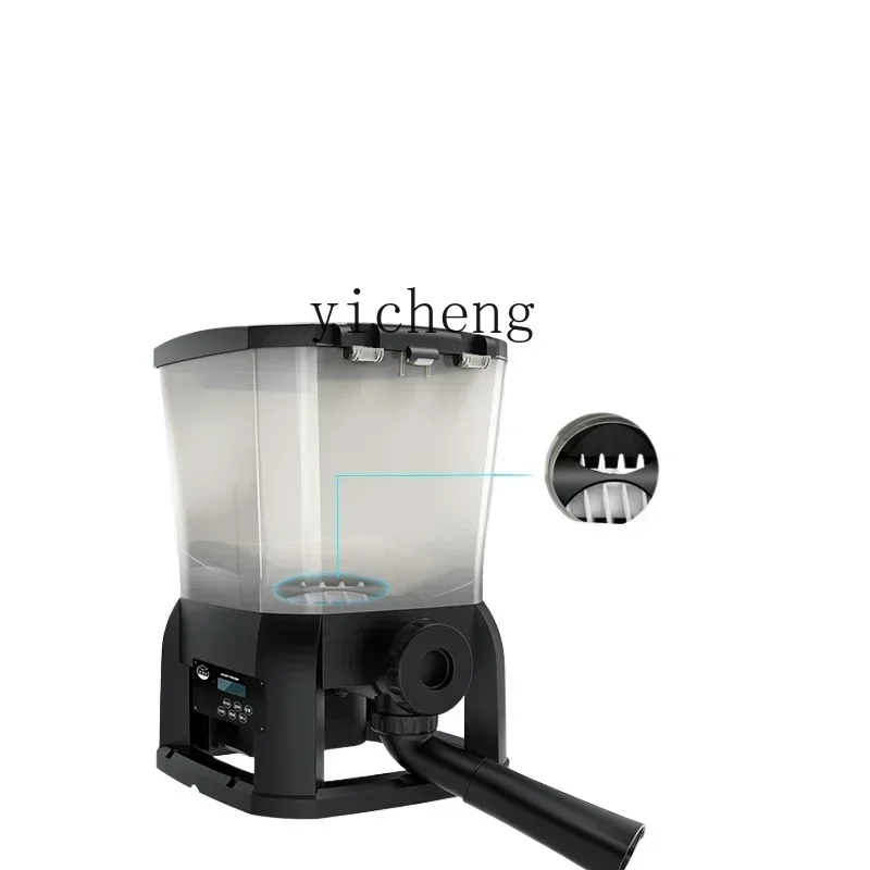 TQH Outdoor Automatic Feeder Fish Pond Koi Timer Fish Feeder Solar Outdoor Fish Feed Dispenser