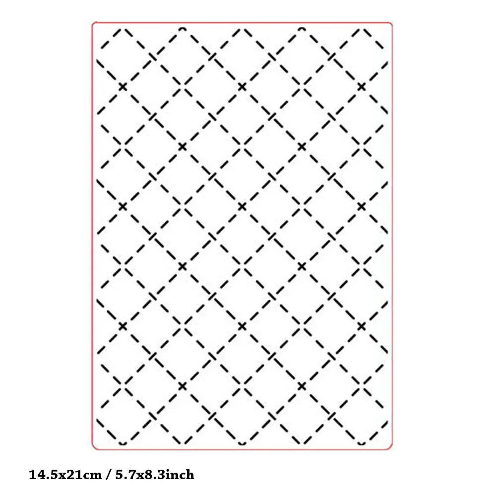 KLJUYP Dashed grid Plastic Embossing Folders for DIY Scrapbooking Paper Craft/Card Making Decoration Supplies