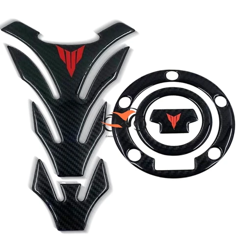 Imagen 2 del producto Protector de cubierta de almohadilla de tanque de combustible de motocicleta de fibra de carbono 3D para YAMAHA MT01 MT03 MT07 MT09 MT10 MT 01 03 07 09 10 pegatinas