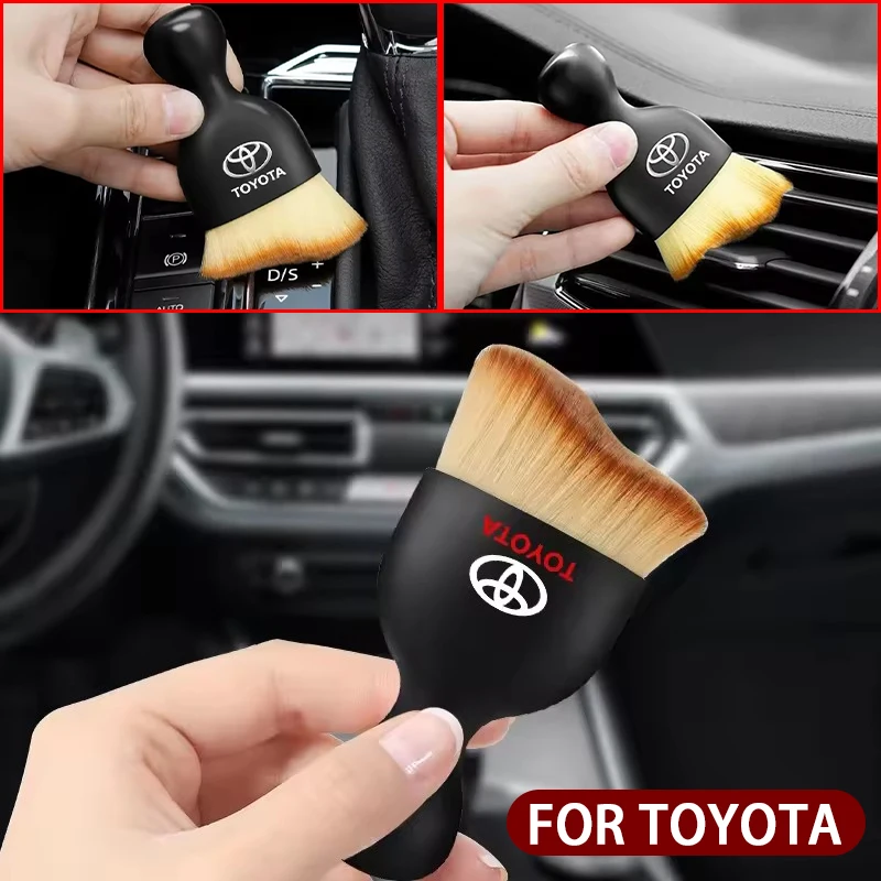NEW Car Interior Tool AC Outlet Cleaning Soft Brush For Toyota RAV4 Corolla Camry Frontier Supra C-HR Hilux Wildlander Tacoma - view 3