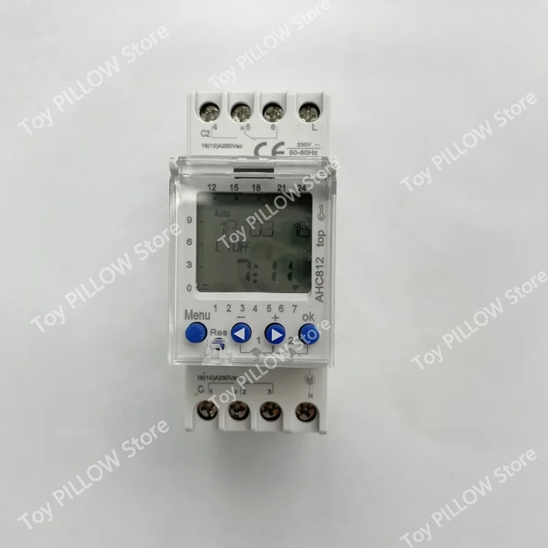 2 Channel Timer AHC812 Programmable Timing Switch 220V 16A