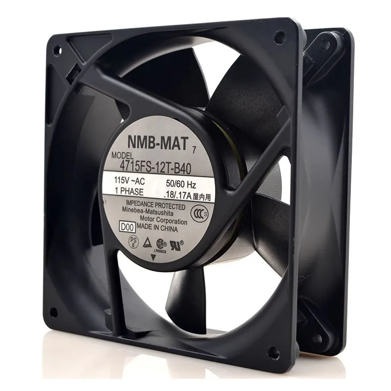 

For NMB 4715FS-12T-B40 120x120x38mm AC 115V Dual Ball Bearing Industrial Metal High-Temperature Fan