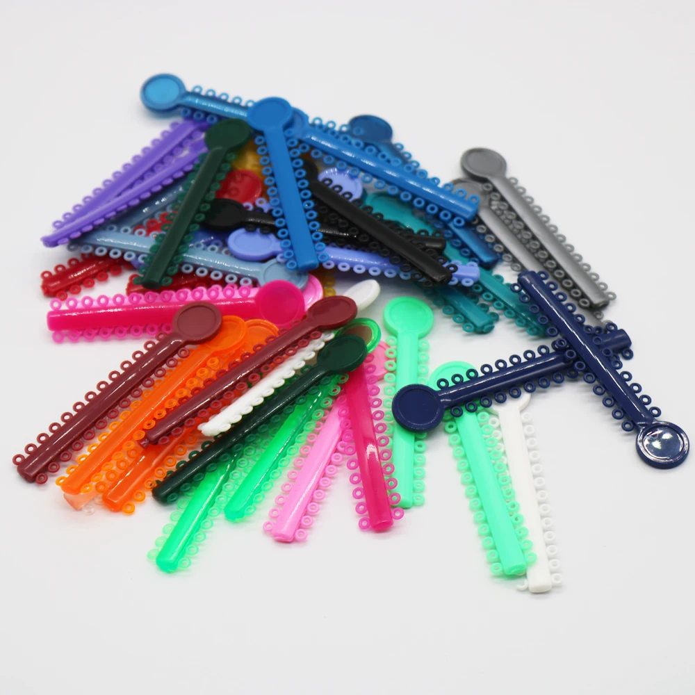 40Sticks 1040Pcs Dental Ligature Tie Rubber More Elastic Orthodontic Rubber O tie 48Colors