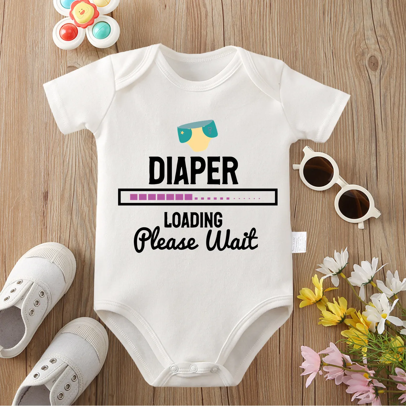 

We Are Happy Family Exquisite Print 100% Cotton Onesie Cloths Comfortable Bodysuit for Baby Jumpsuit for 0 To 12 Months Newborn