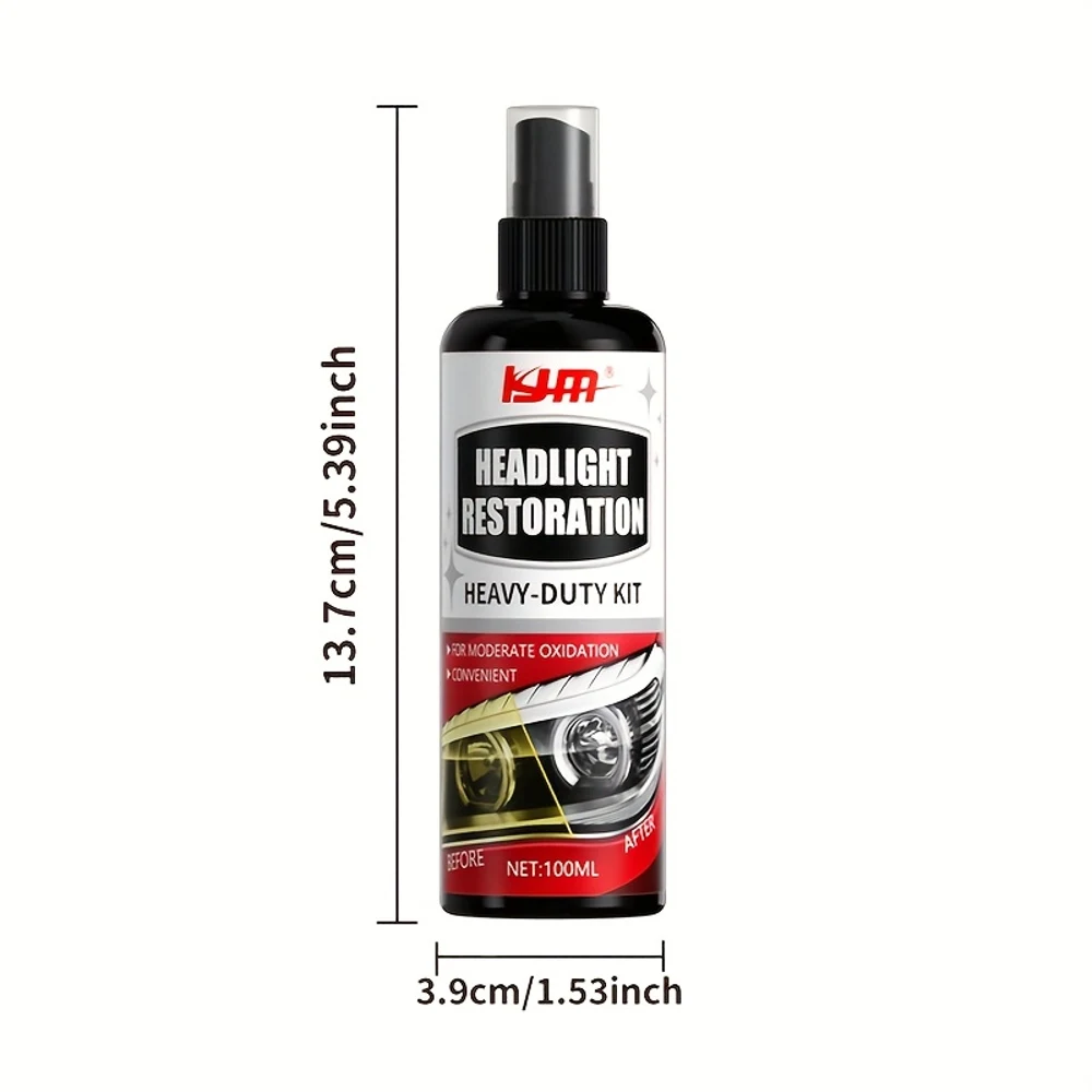 

Комплект для восстановления автомобильных фар KJM — 30-минутный ремонт для пожелтения, дымки и окисления, восстановления четкости 90%, без химикатов, ABS R