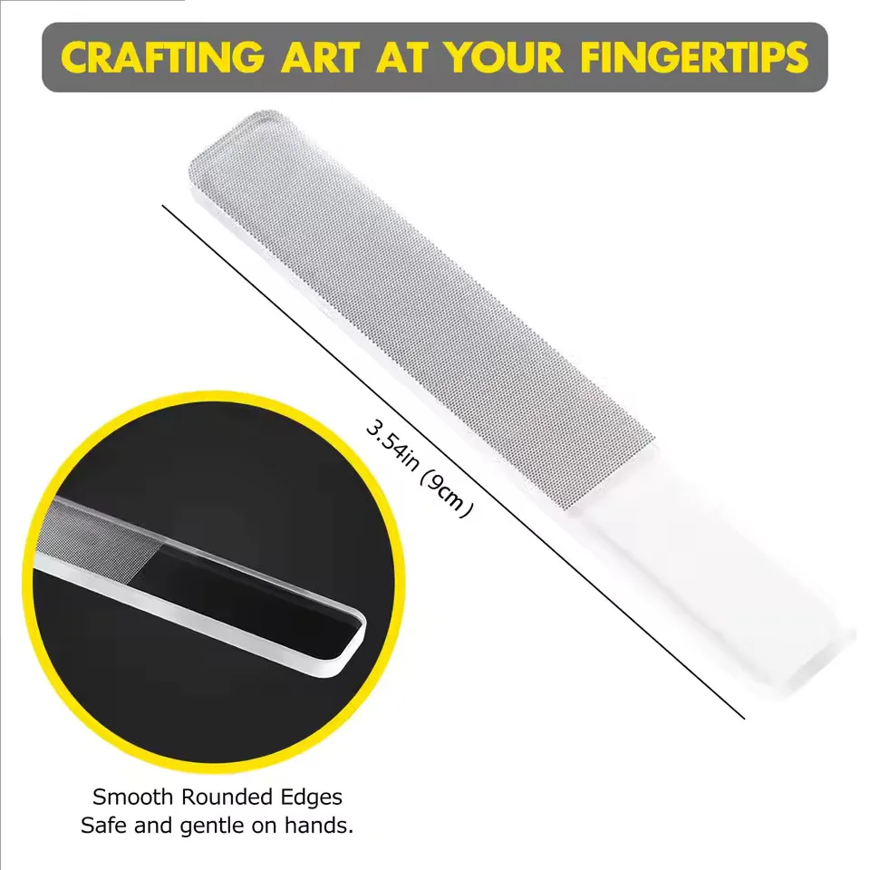 1/8 個ガラスネイルシャイナーアップグレードガラス爪やすり自然な爪用ナノネイルバッファクリスタルシャインポリッシャー、プロフェッショナルマニック