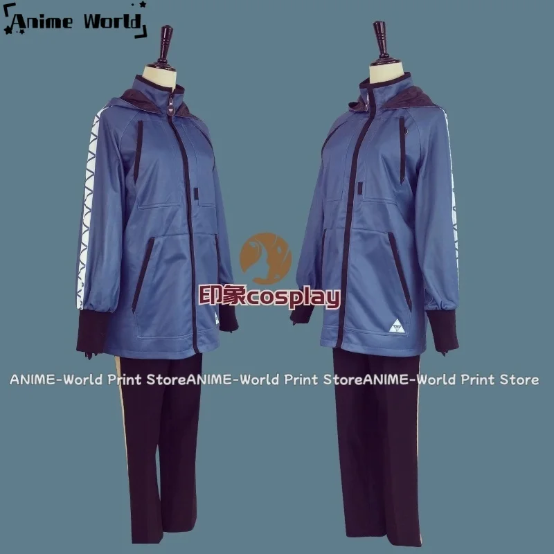 《Custom Size》Set Anime Twisted-Wonderland Hercules Idia Shroud Cosplay Costume Adult Women Men Outfits Jacket Navy