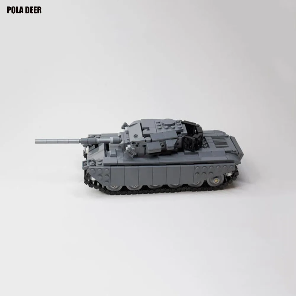 Poladeer 508 Pieces Military Series Centurion Mk3 Tank Small Particle Model Assembly Educational Toy Boy Collection Holiday Gift