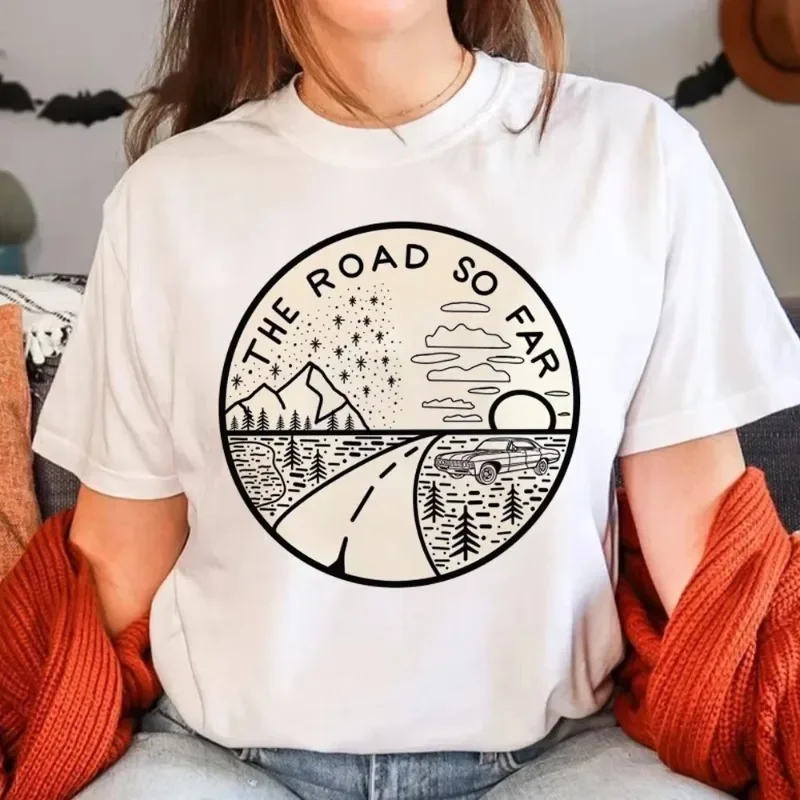 خارق للطبيعة المرأة أزياء تي شيرت الإناث اليابانية Kawaii تي شيرت أنثى أنيمي مضحك قصيرة الأكمام #2