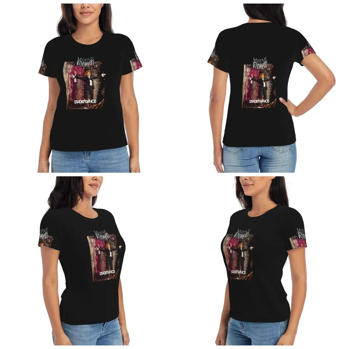 Stade De France Mylene Farmer T-Shirt for Women O-Neck Streetwear T Shirts Women's Short Sleeve Summer Clothes Tops