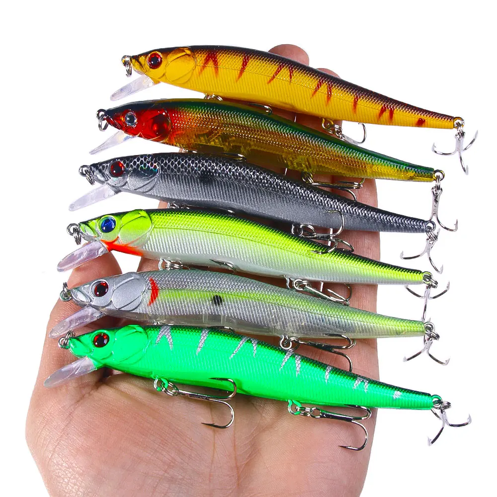 12cm 13.6g Sinking  Minnow Fishing Lure Hard Artificial Bait 3D Eyes Fishing Wobblers Pike Carp Bait Crankbaits Fishing Tackle