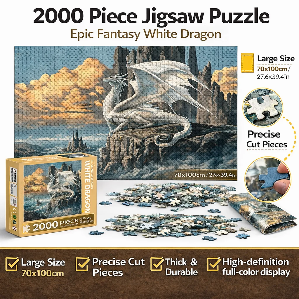 

2000-Piece Puzzle Large-Size 70x100cm Precision-Cut Pieces Durable High-Definition Full-Color Home Decor Gift
