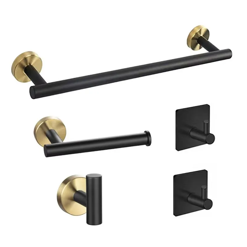 Elegant gold acrylic eco-friendly rectangular bathroom accessories
