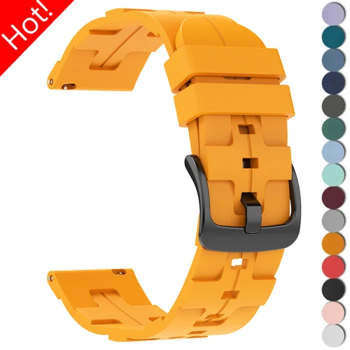 Imagen 1 del producto Correa de silicona de 22mm y 20mm para Samsung Galaxy 7, 6, 5, 4, 40/44mm, 5Pro 6, 4, pulsera clásica de 43/47mm para Huawei Watch GT5 Pro, banda de 46mm