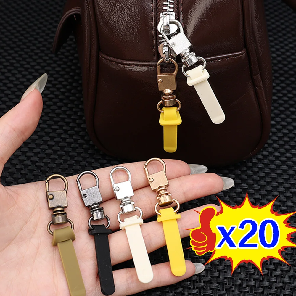 Detachable Zipper Puller Universal Replacement Tab Zippers Head Sliders Repair Kit for Suitcases Bags Clothing DIY Sewing Craft