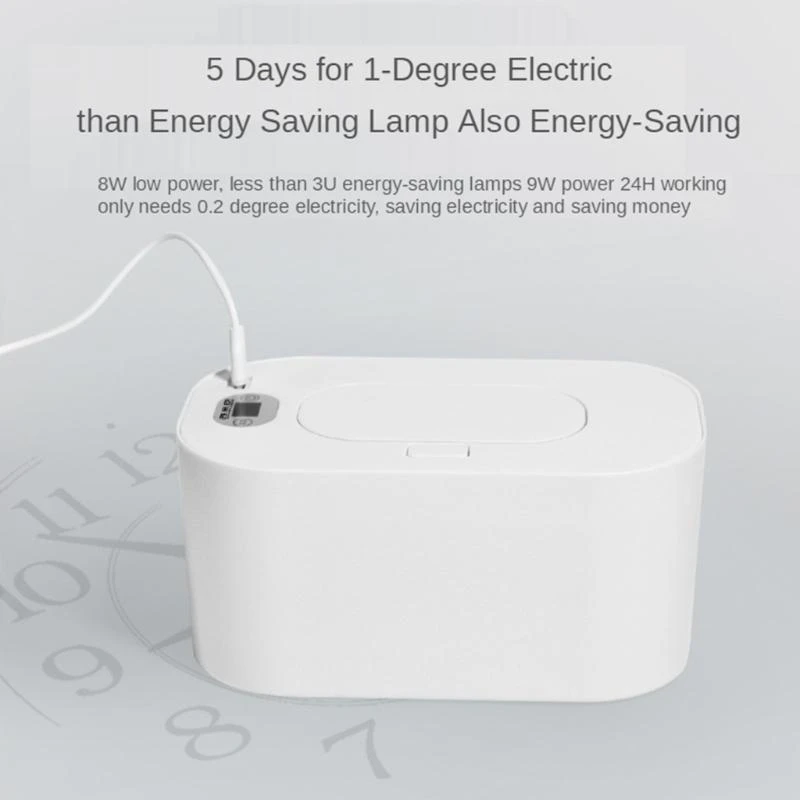 J15U الطفل يمسح دفئا سخان منديل ترموستات المنزلية المحمولة الرطب الأنسجة صندوق التدفئة العزل موزع #1