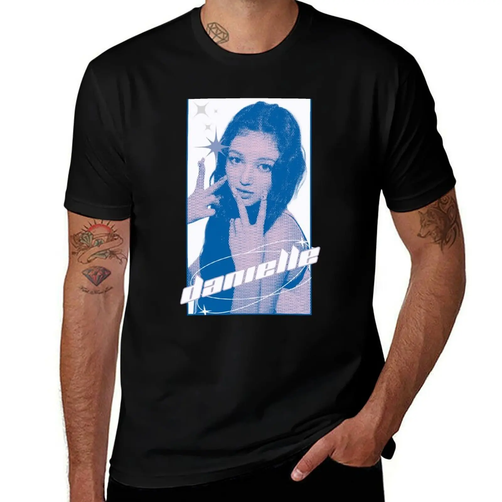 

Danielle NewJeans Y2K Sticker T-Shirt T-shirts man graphic tee shirt sublime Men's clothing