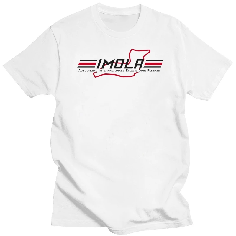 Imola Circuit Logo Racing Men White T-Shirt