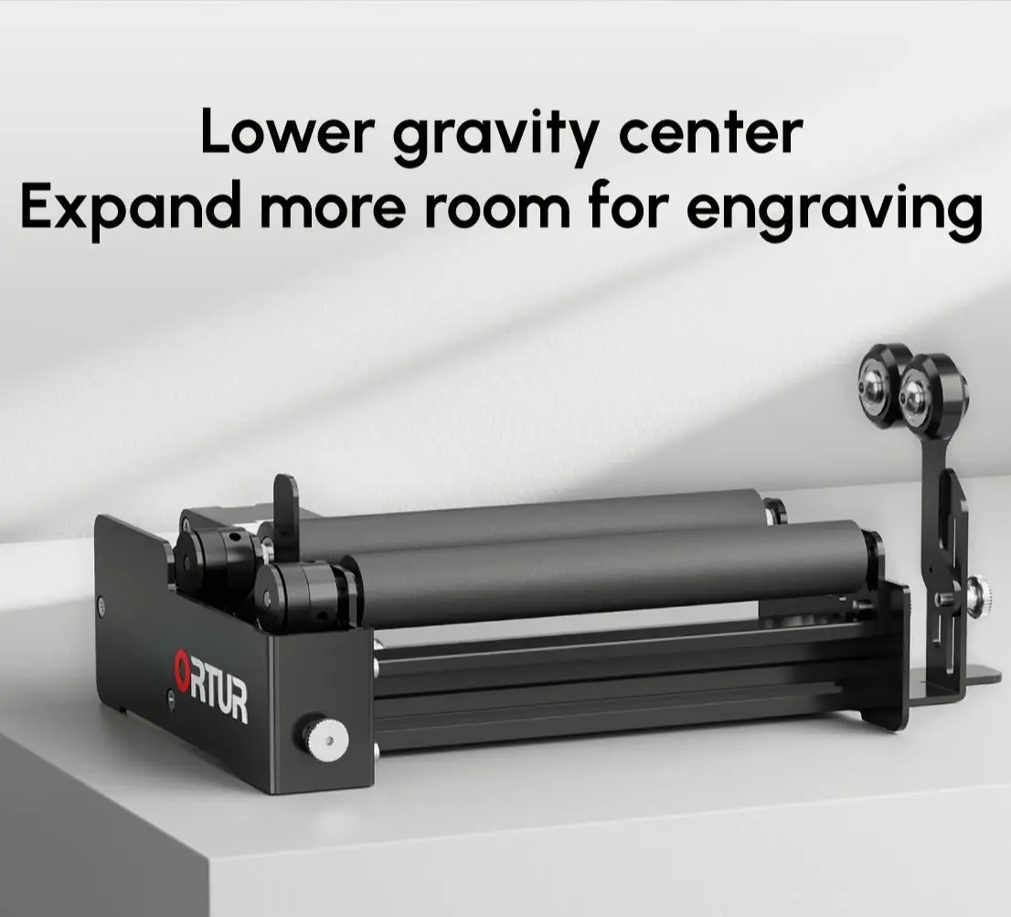 

ORTUR (YRC3.0) Rotary Roller Laser Engraver Yaxis Cylindrical Object With Chuck 360 Rotating Flip Base Laser Engraver Machines