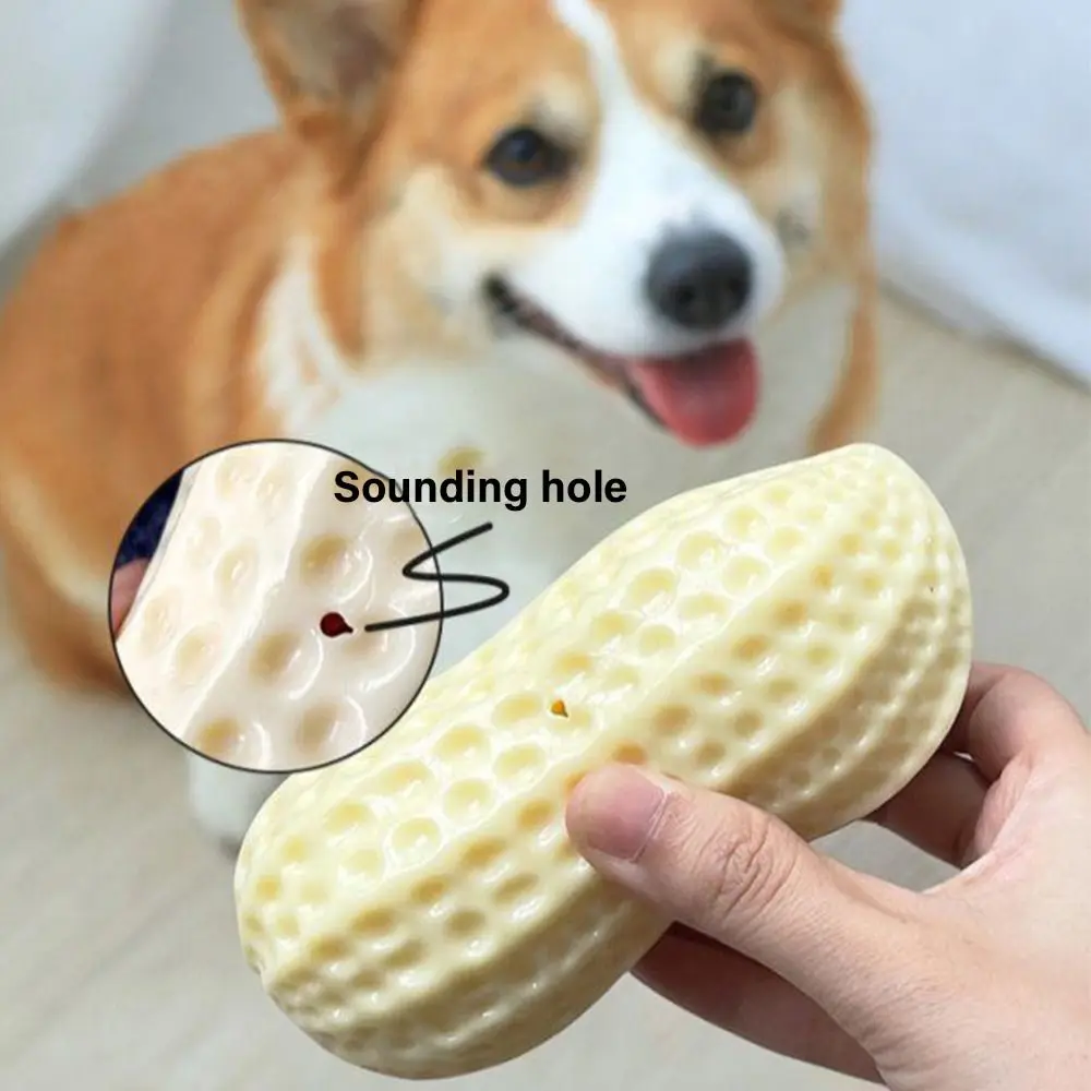 Grinding Accessories Bite Resistant Squeaker Peanut Dog Toy Pet Toy Ball Molar Squeak Vocal