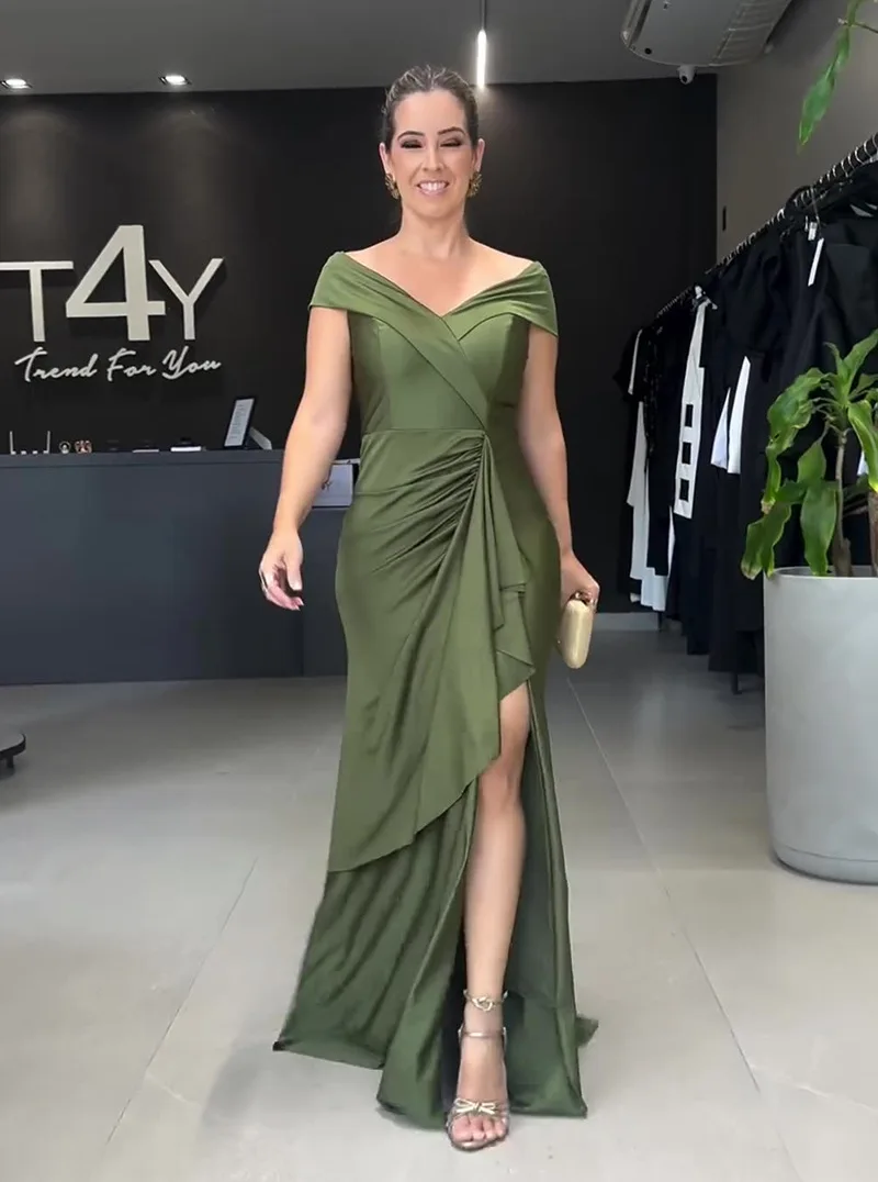 

Summer Fashion Long Dress Backless Neckline Slit Design New 2025 Style Elegant Gown for Women
