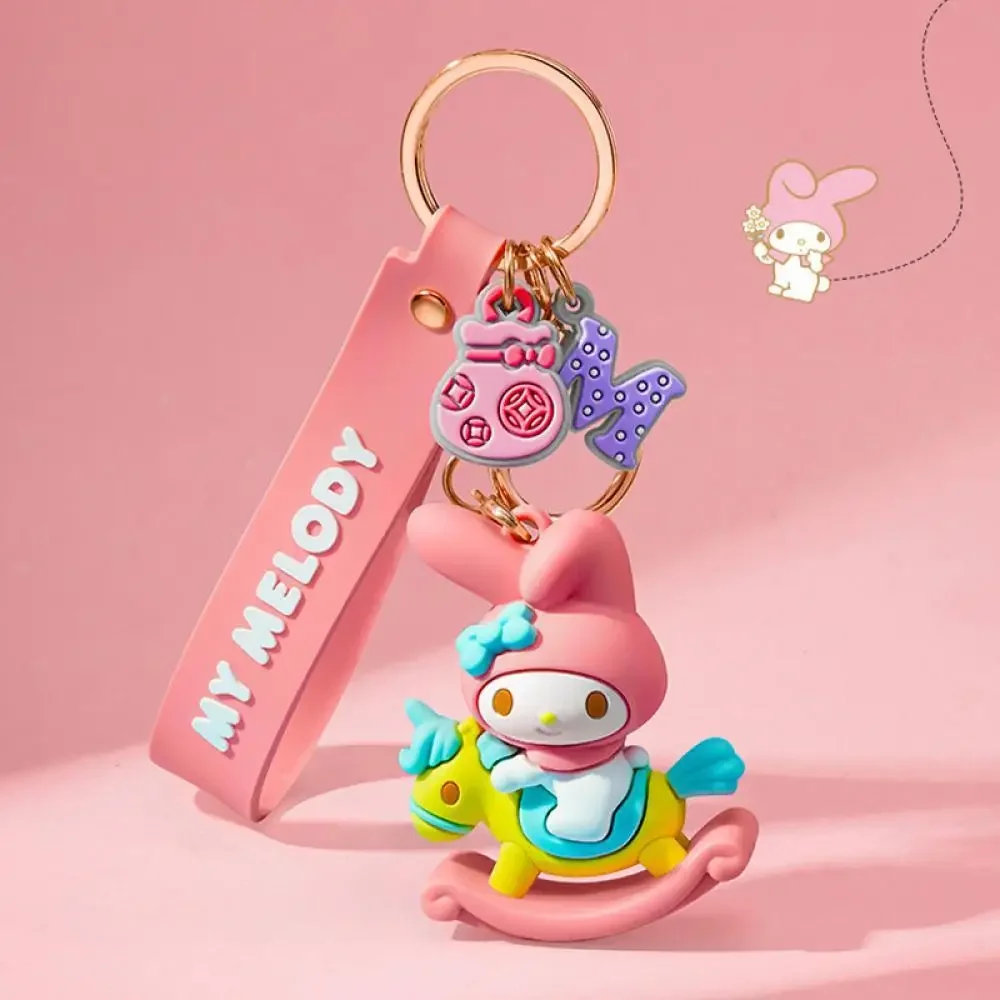 Sanrio Figura Portachiavi Anime Little Twin Star Cinnamoroll Melody Hello kity Kawaii Action Figures Appendere sulla borsa Regali per bambini