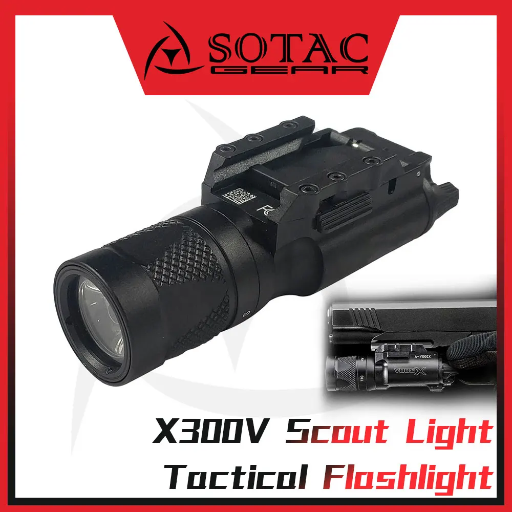 Metal X300V Tactical Flashlight Dual Output Flashlight Strobe Light White LED for Weapon Hunting SOTAC GEAR