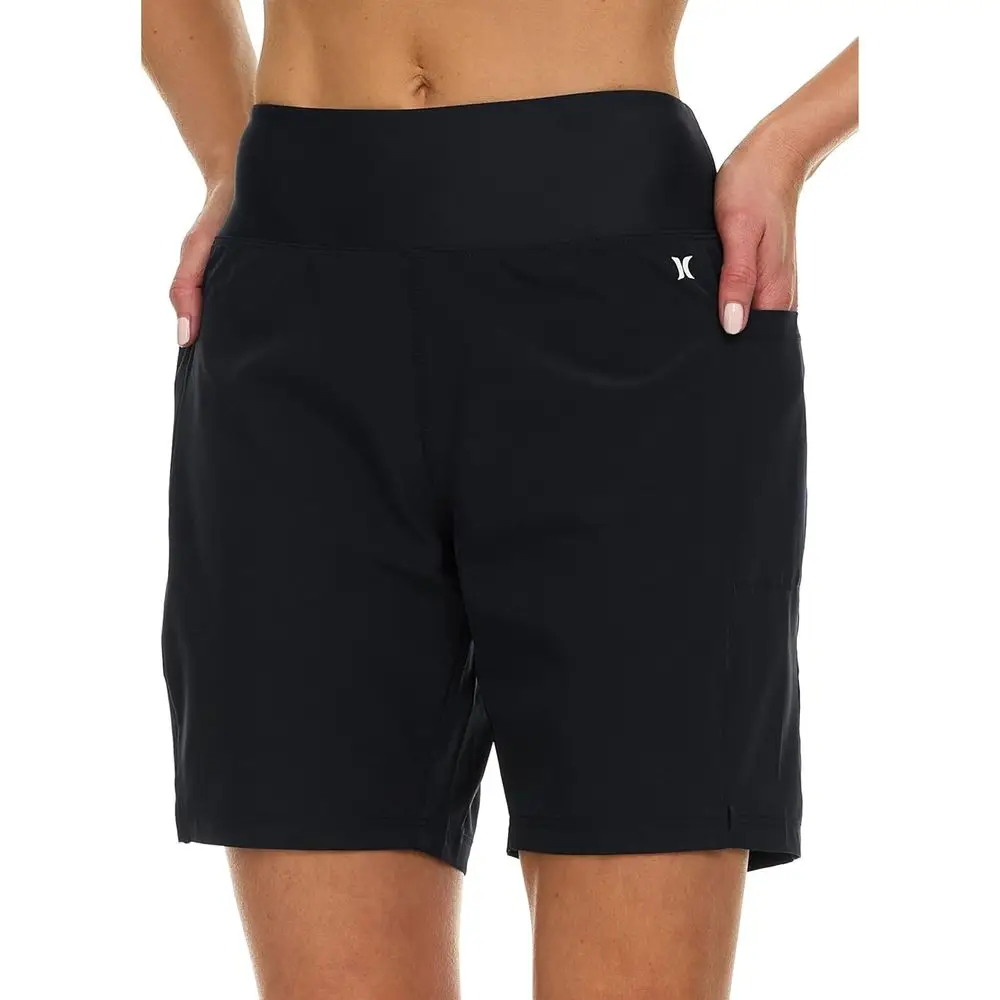 

Женские плавательные шорты с высокой талией (5-7 дюймов), с карманами и подкладкой, быстросохнущие, защита от УФ-излучения UPF 50+