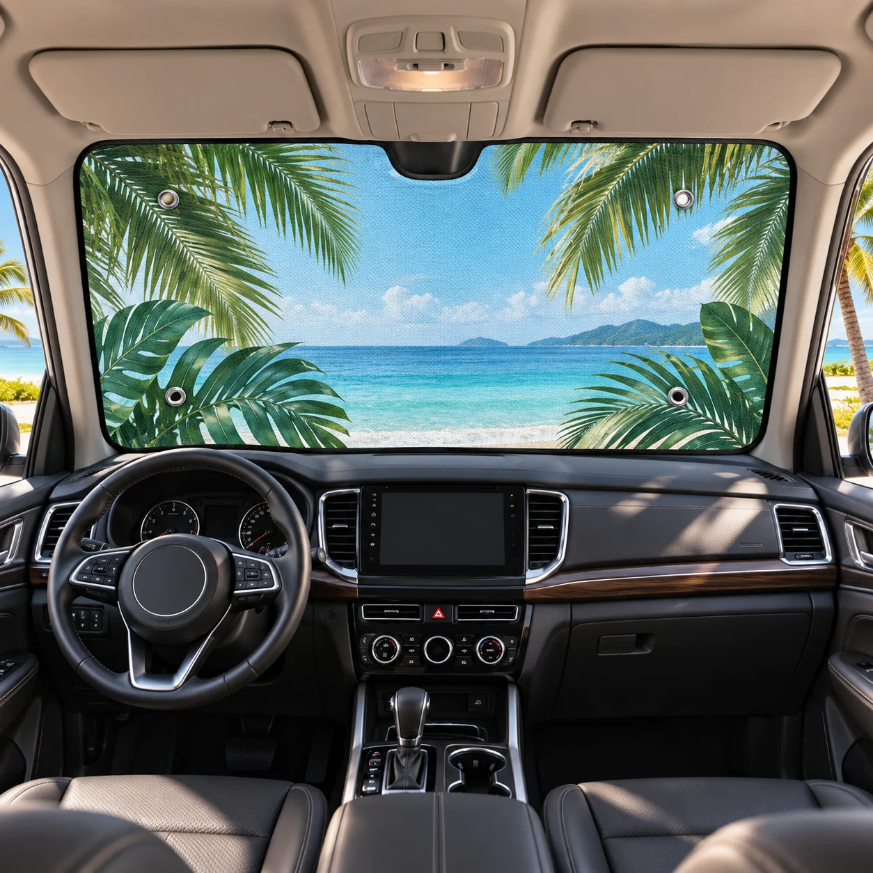 Custom Personalized Photo Car Windshield Sunshade Foldable UV Heat Block Sun Visor with Suction Cups Car Interior Decor Gift image 5