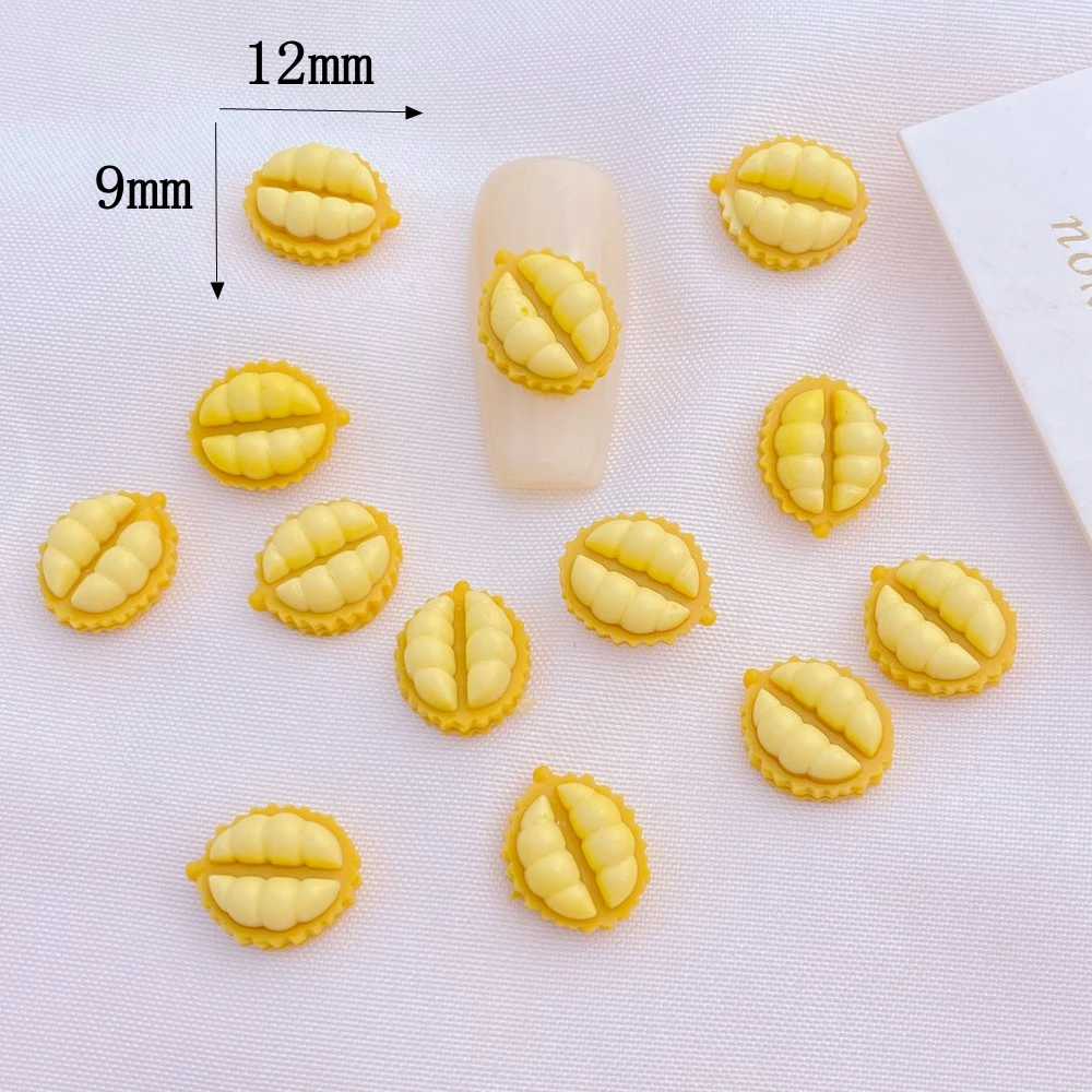 50Pcs New Cute Mini 9*12mm Resin Little Durian Series Flatback Ornament Jewelry Making Manicure Hairwear Accessories