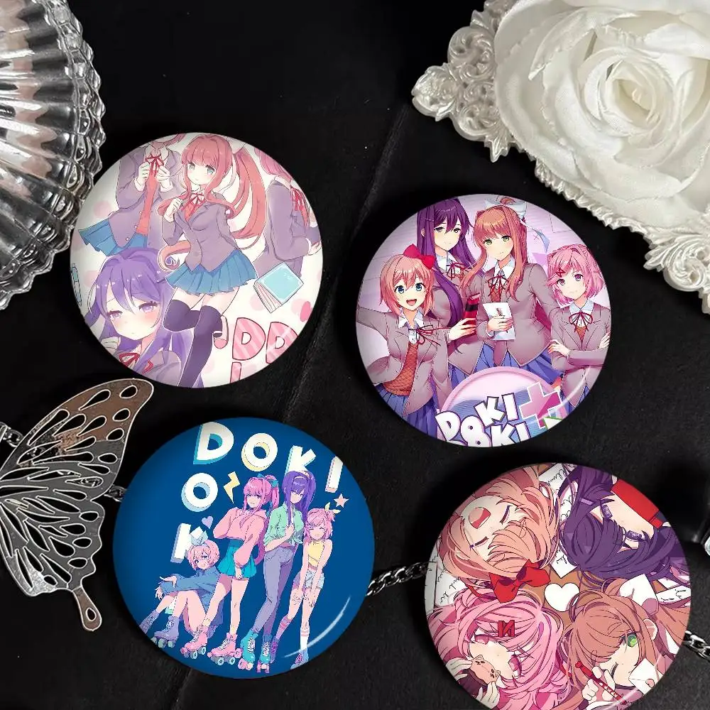 Doki Doki Literature Club Anime Button Pins Slogan Creative Brooches Backpack Clothes Decoration Fashion Cartoon Jewelry Gifts