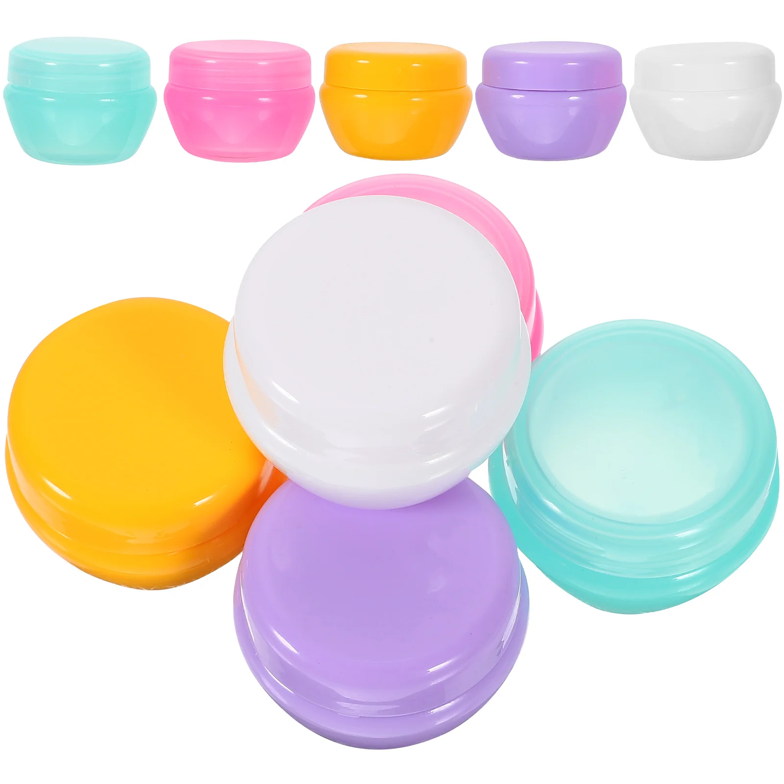 

10 Pcs Cream Empty Container Face Travel Jar Portable Bottles Dispenser Lotion Containers Plastic