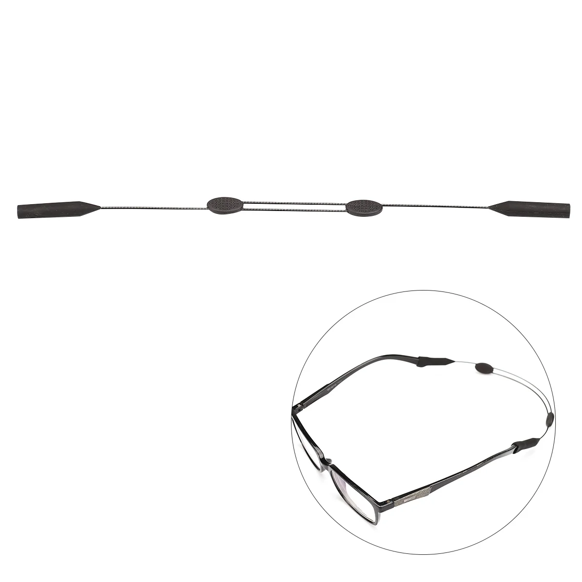 

Secure Adjustable Eyeglass Strap for Sports Eyewear Sunglasses Reading Glasses Outdoor Adventure Retaining Cord Black