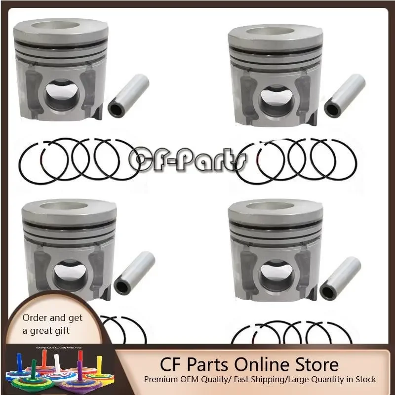 

New 4 Sets STD Piston Kit With Ring 23411-45000 Fit For Hyundai D4DA Engine 104MM