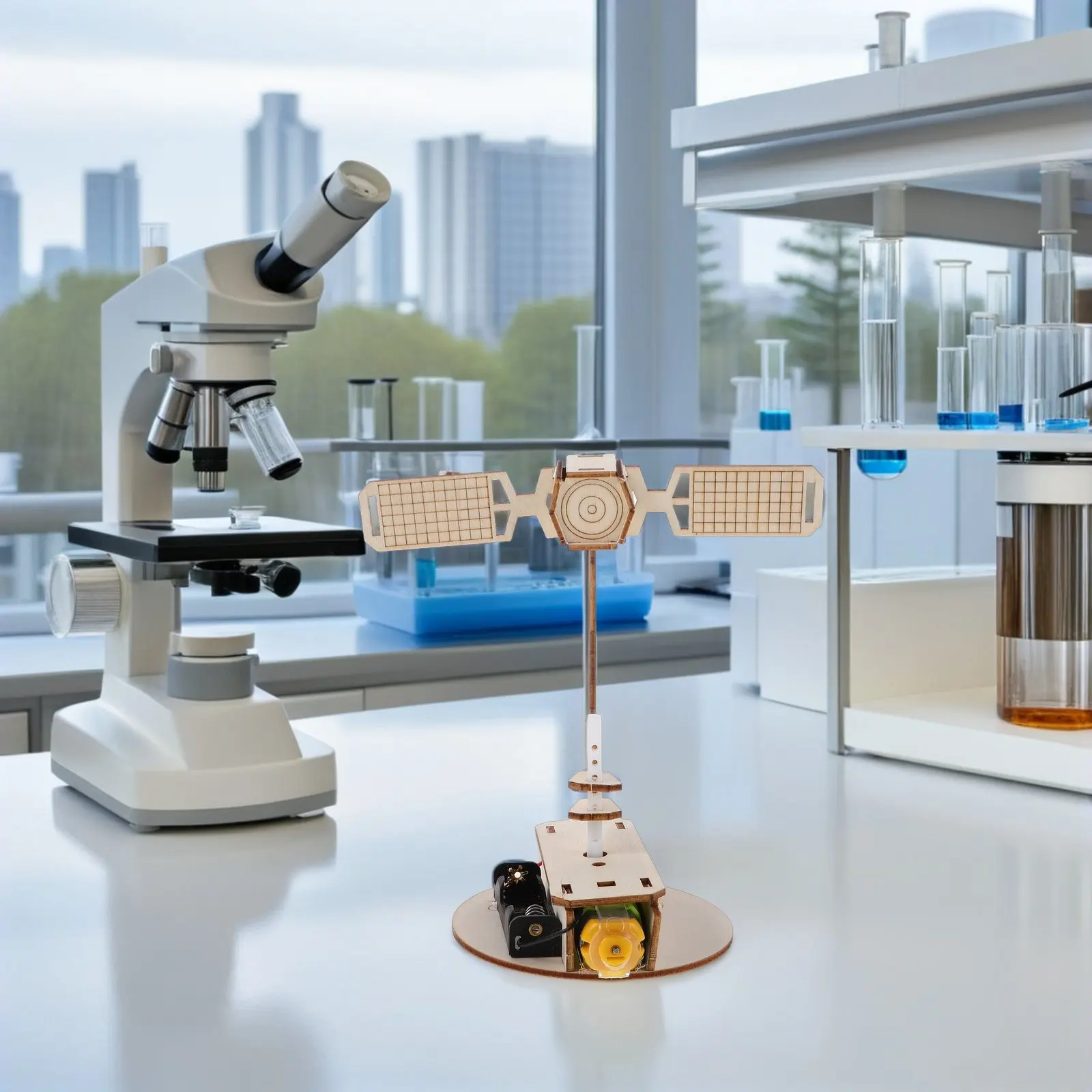 Kit Educativo de 3 Piezas, Rompecabezas de Ensamblaje de Satélite DIY, Proyecto STEM de Exploración Espacial para Niños, Herramienta de Aprendizaje de Ciencias