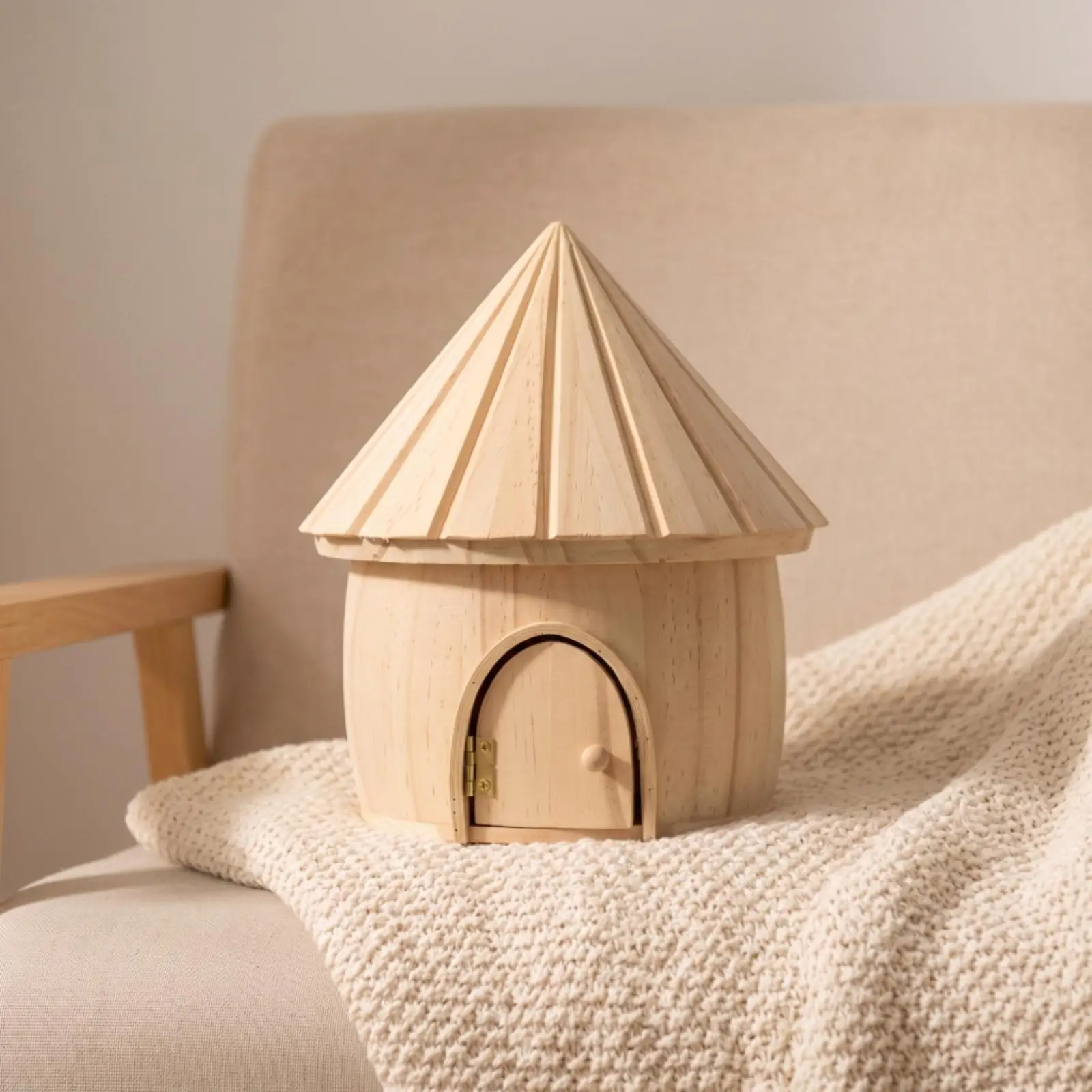 Wooden Industrial Shelter for Small Animal Platform Cage for Small Dog Cozy Rabbit House