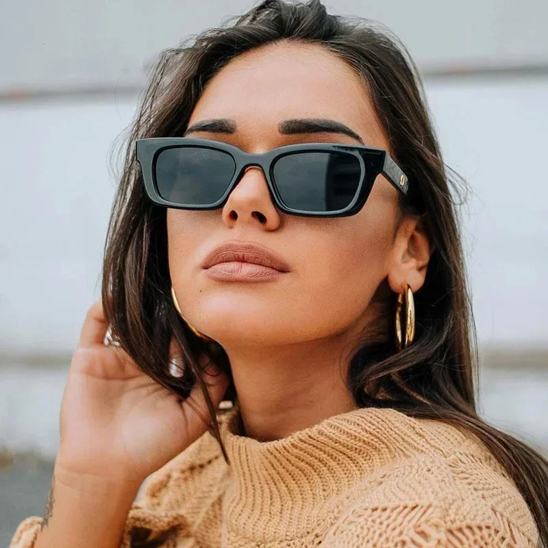 Retro Quadrat Sonnenbrille Frauen Männer Vintage Sonnenbrille Weiblich Männlich Marke Designer Im Freien Spiegel Punk Mode Oculos De Sol