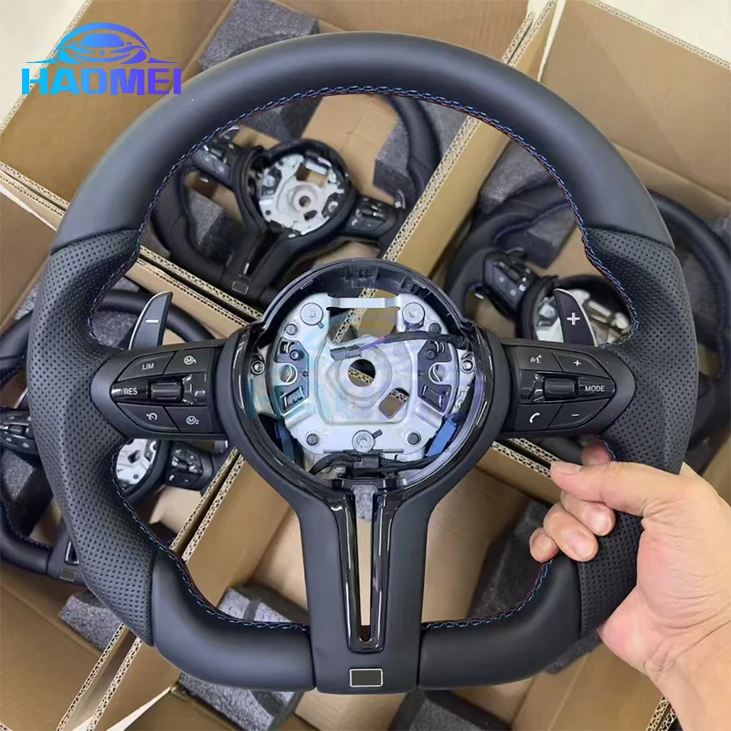 Suitable for BMW F10 F20 F30 F32 F36 F80 F82 M3 M4 M Sport Leather Sport Black Knight Steering Wheel