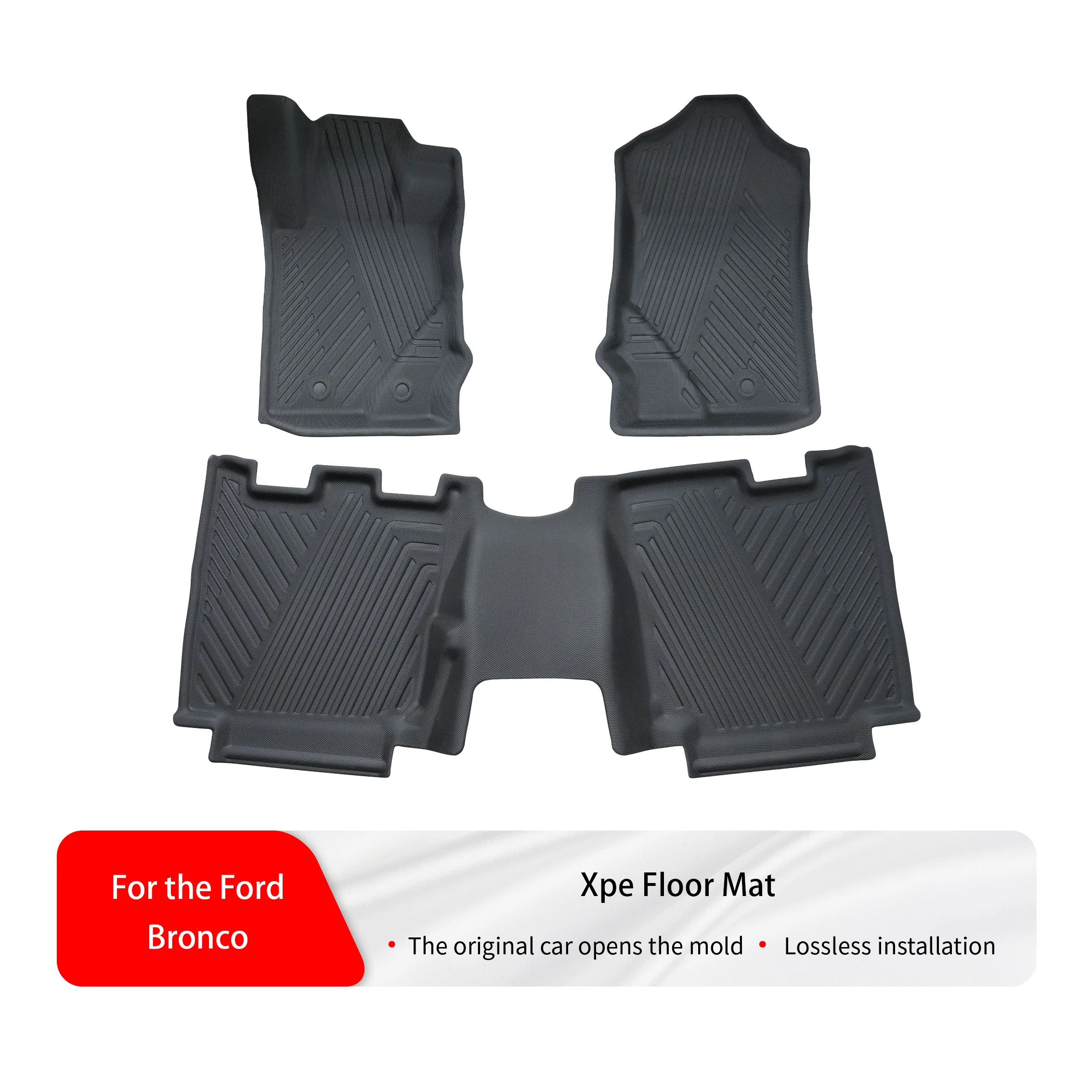 For Ford Bronco – XPE Mats, Waterproof, Dustproof, Durable, Easy-Clean & Precision Fit