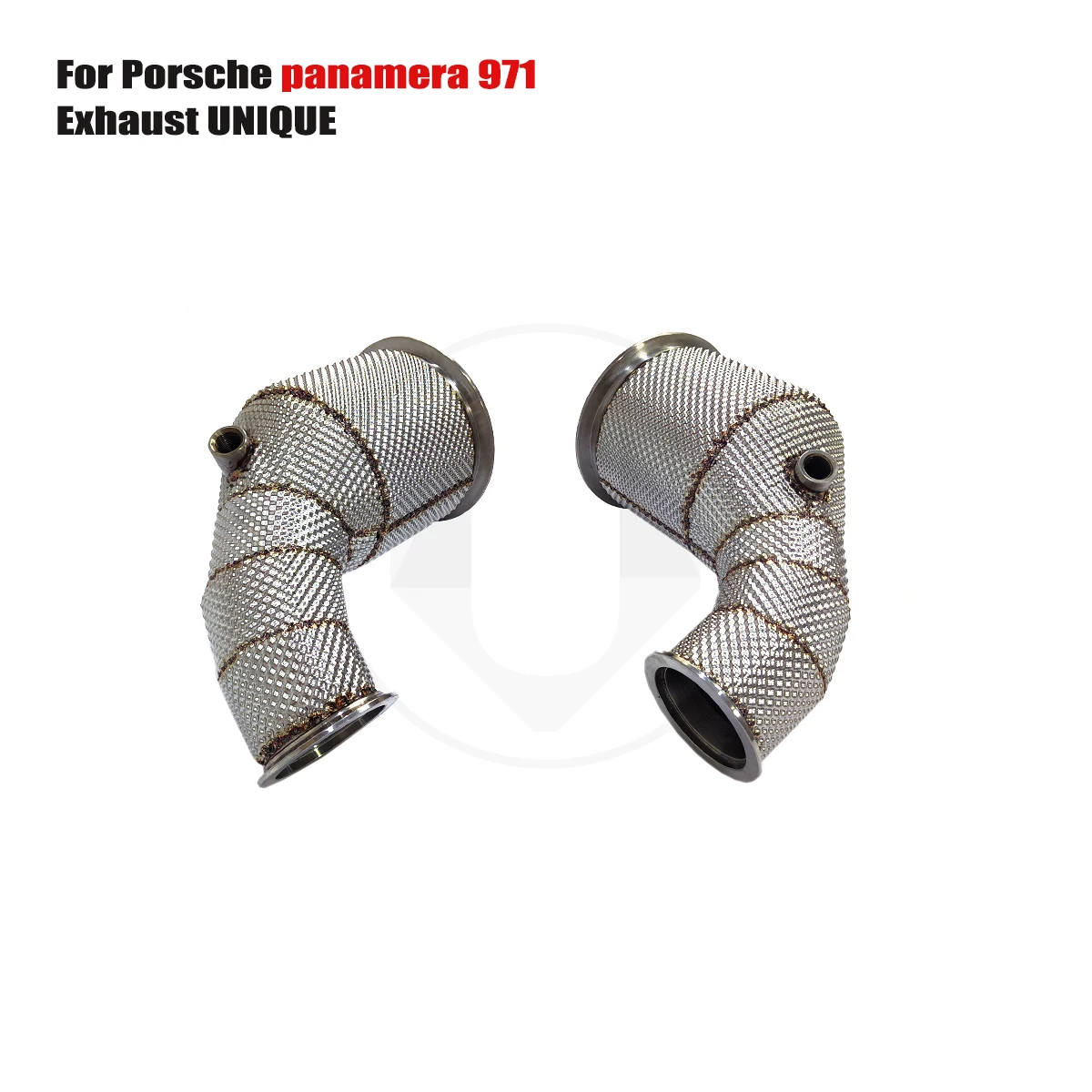 

UNIQUE For Porsche panamera 971 2.9TWith insulator downpipe With cat/without cat exhaust pipe