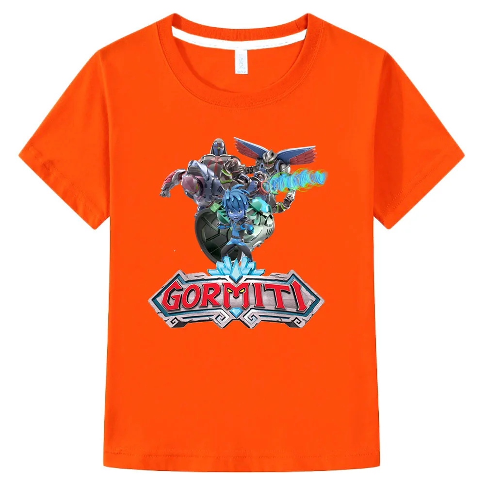 Hot Game Gormiti T-Shirt for Girls Casual Kids Summer Clothes Toddler 100% Cotton Boys Graphic Tee Cool Unisex Children Clothing