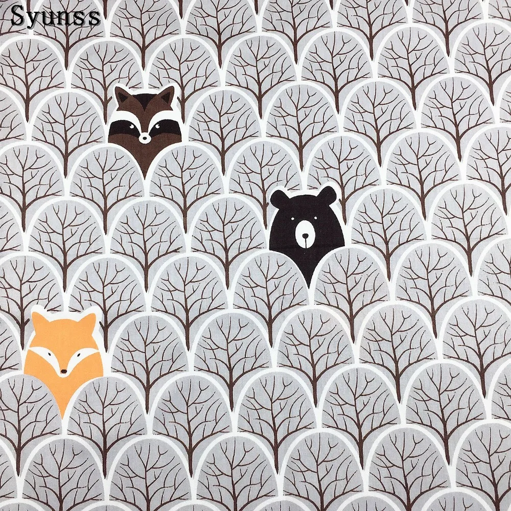 Triangular Printed Cotton Fabric, Patchwork Quilting, Baby Toy Cribs, Cushions, Blanket Sewing, Tissues, Cartoon, 100% Cotton
