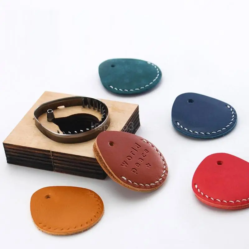 RFID for Key Fob Leather Tag Leather Template Wooden Punching Die Cutting Mould Teardrop Keychain Holder Leather Mold