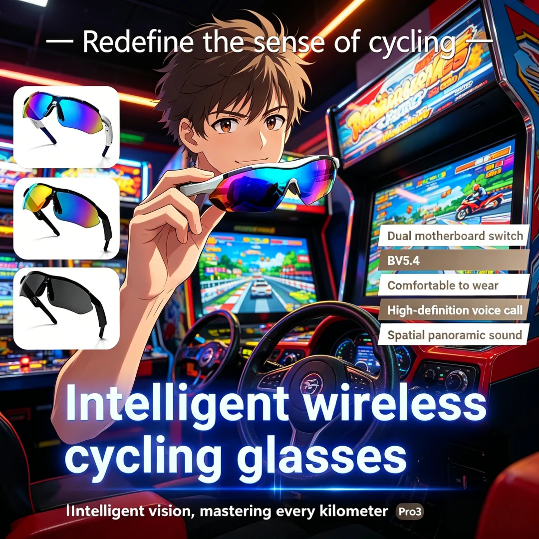 

Venerable Robust AI Smart Glasses New Cycling Bluetooth Smart Glasses Audio AI Voice Assistant UV400 Protection Life Waterproof