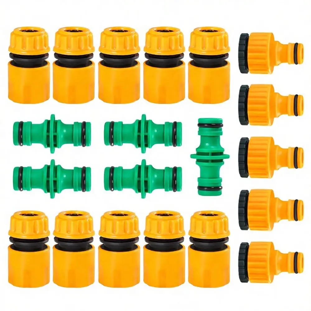 Flexible Plastic Garden Hose Connector Set Adapter Quick Coupling Irrigation Pipe Joint Fitting Watering System Tools