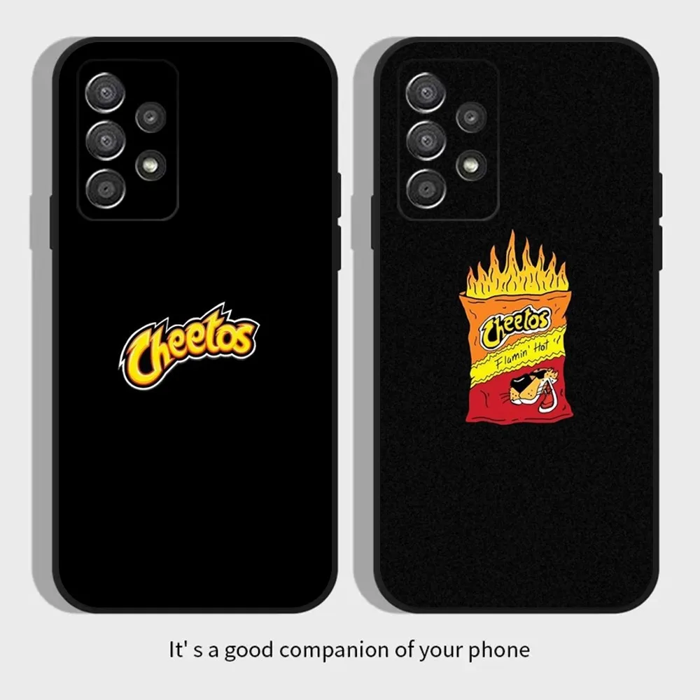 Cheetos Snack Food Phone Case For Samsung Galaxy A13,A21s,A22,A31,A32,A52,A53,A71,A80,A91 Soft Black Cover