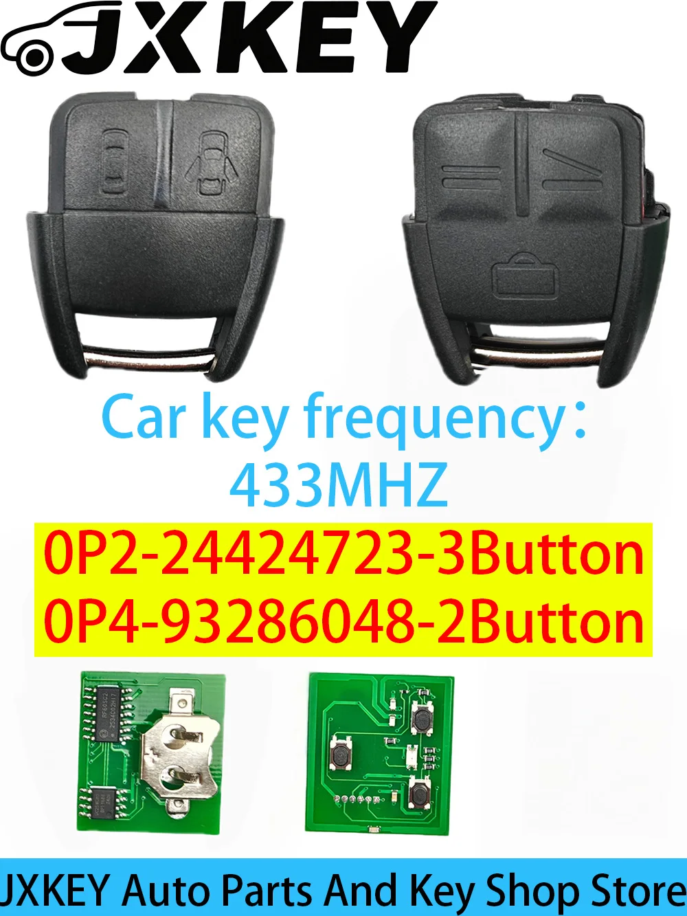 

JXKEY 3 шт. 2/3-кнопочные пульты дистанционного управления для автомобилей OPEL VAUXHALL Vectra Zafira Omega Astra h j Insignia G Mk4 B C Mokka Frontera 433 МГц